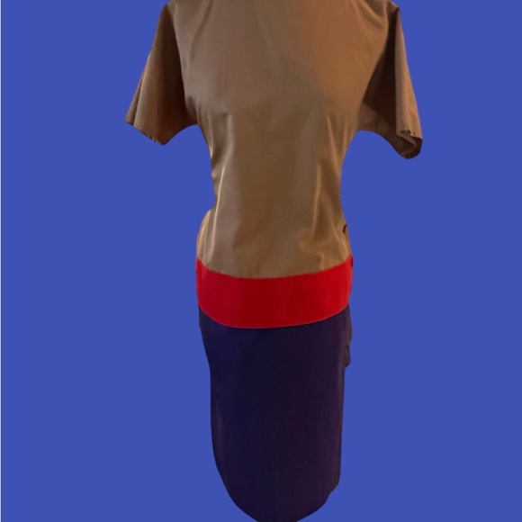 Caron Chicago vintage Zipper back Dress.size 10. - Picture 2 of 15